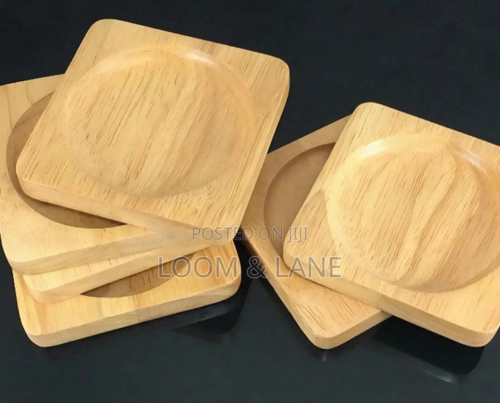 12pcs Premium Natural Wood Bamboo Tabletop Coasters