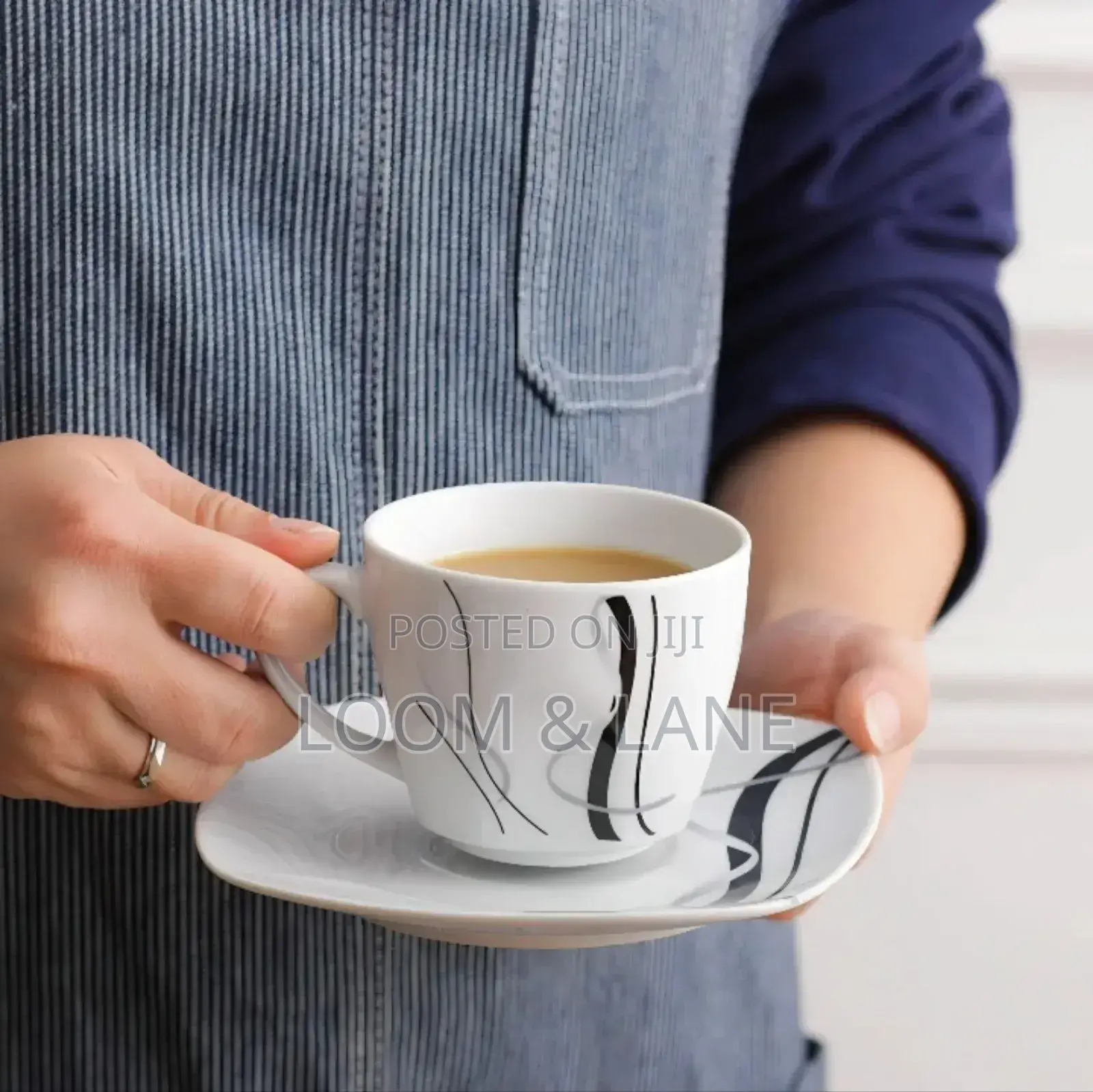 12piecea Veweet Fiona Porcelain Coffee Cups and Saucers
