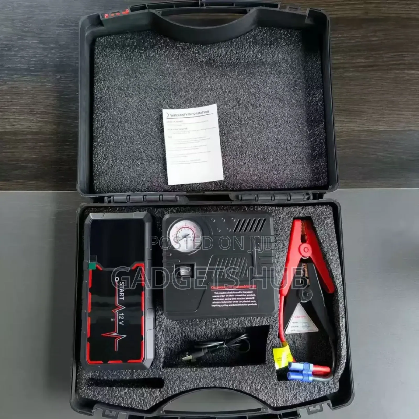4 in 1 Car Jump Starter With Led Light Jump Starter Emergency Tool Kit
