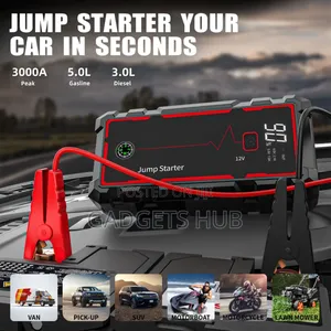 4 in 1 Car Jump Starter With Led Light Jump Starter Emergency Tool Kit