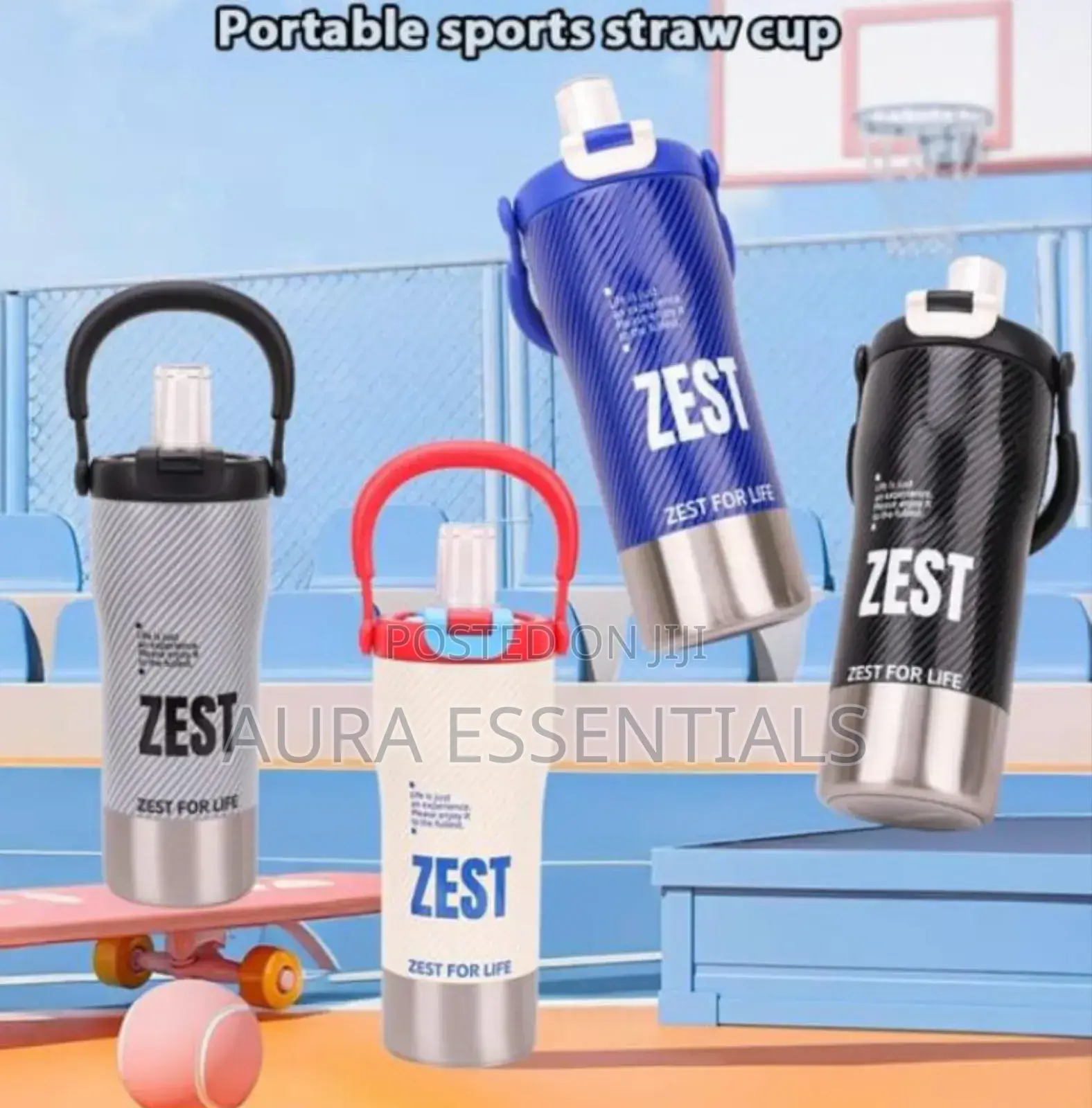 Zest for Life Portable Sports Straw Cups