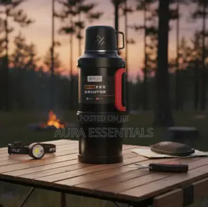 High-Capacity Stainless Steel Vacuum-Insulated Flask