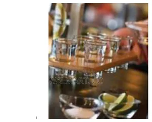 Serving Paddle With Shot Glasses Multicolor