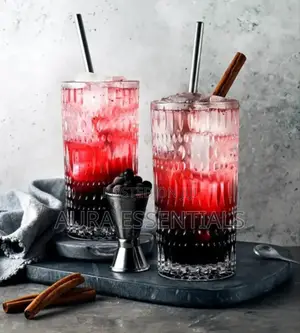 6pcs Long Crystal Clear Cocktail Glasses
