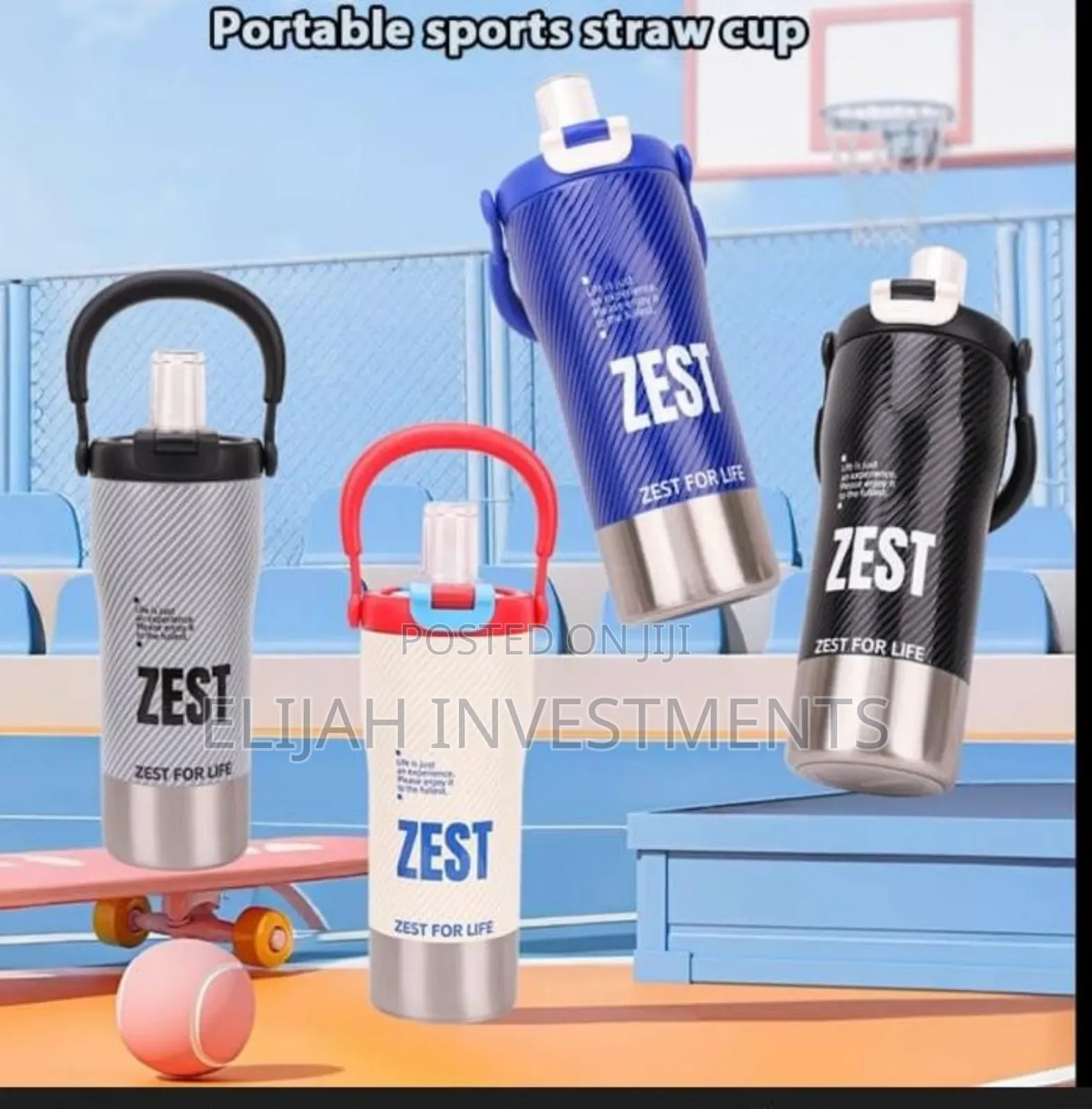 Zest for Life Portable Sports Straw Cups