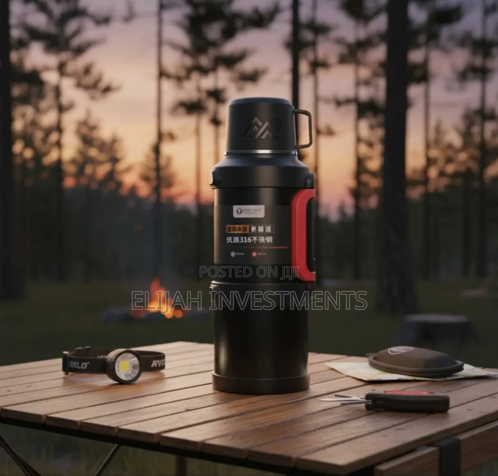 High-Capacity Stainless Steel Vacuum-Insulated Flask
