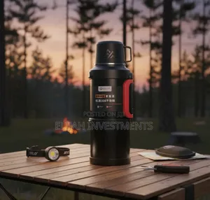 High-Capacity Stainless Steel Vacuum-Insulated Flask