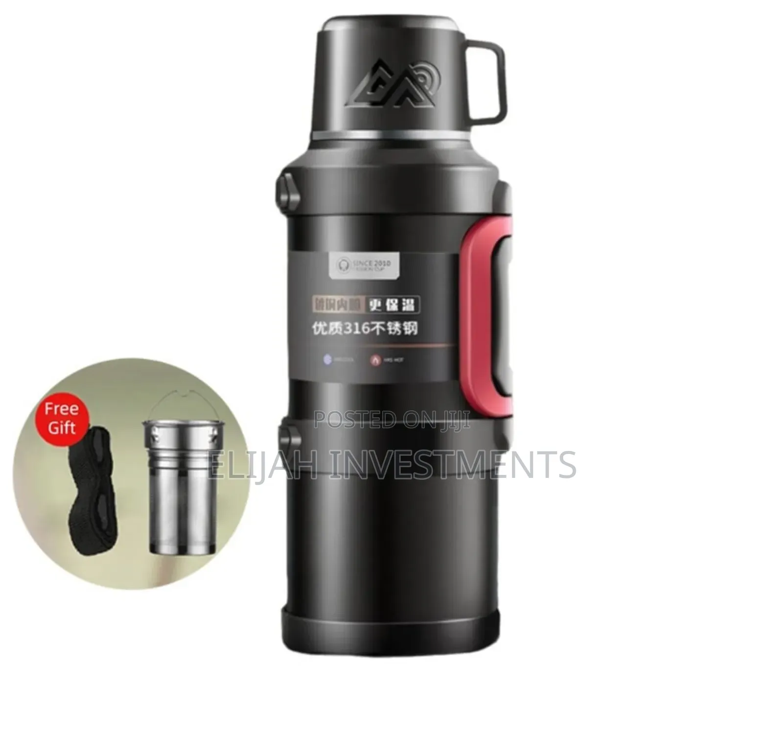 High-Capacity Stainless Steel Vacuum-Insulated Flask
