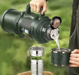 High-Capacity Stainless Steel Vacuum-Insulated Flask