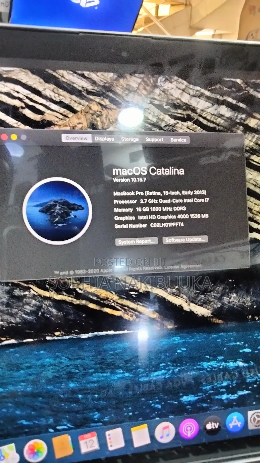 Laptop Apple MacBook Pro 2013 16GB Intel Core i7 SSD 256GB
