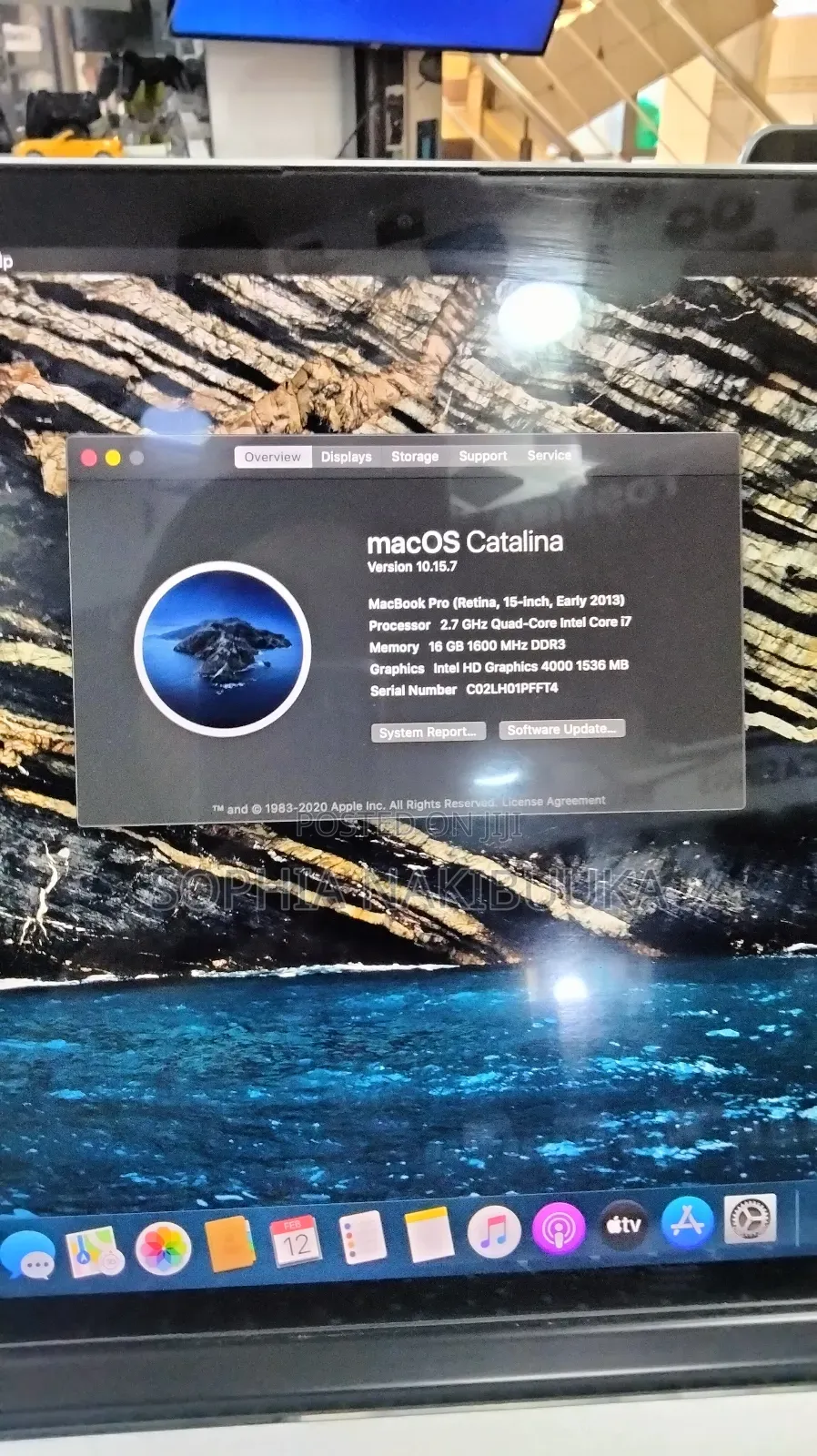 Laptop Apple MacBook Pro 2013 16GB Intel Core i7 SSD 256GB