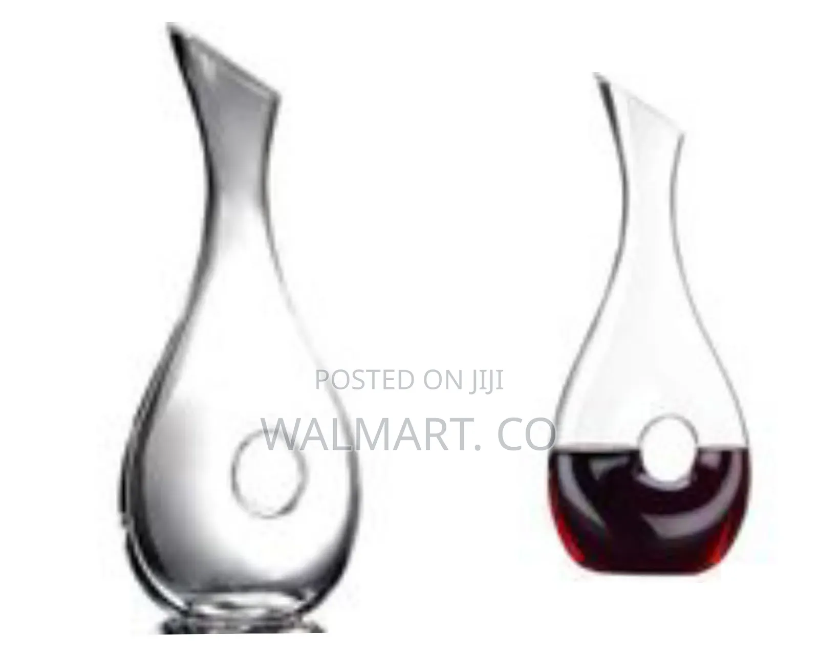 Elegant Glass Wine Decanter With Aerating Hollow Centre Transparent