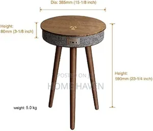 Modern Smart Table With Built-in 360° Bluetooth Speaker