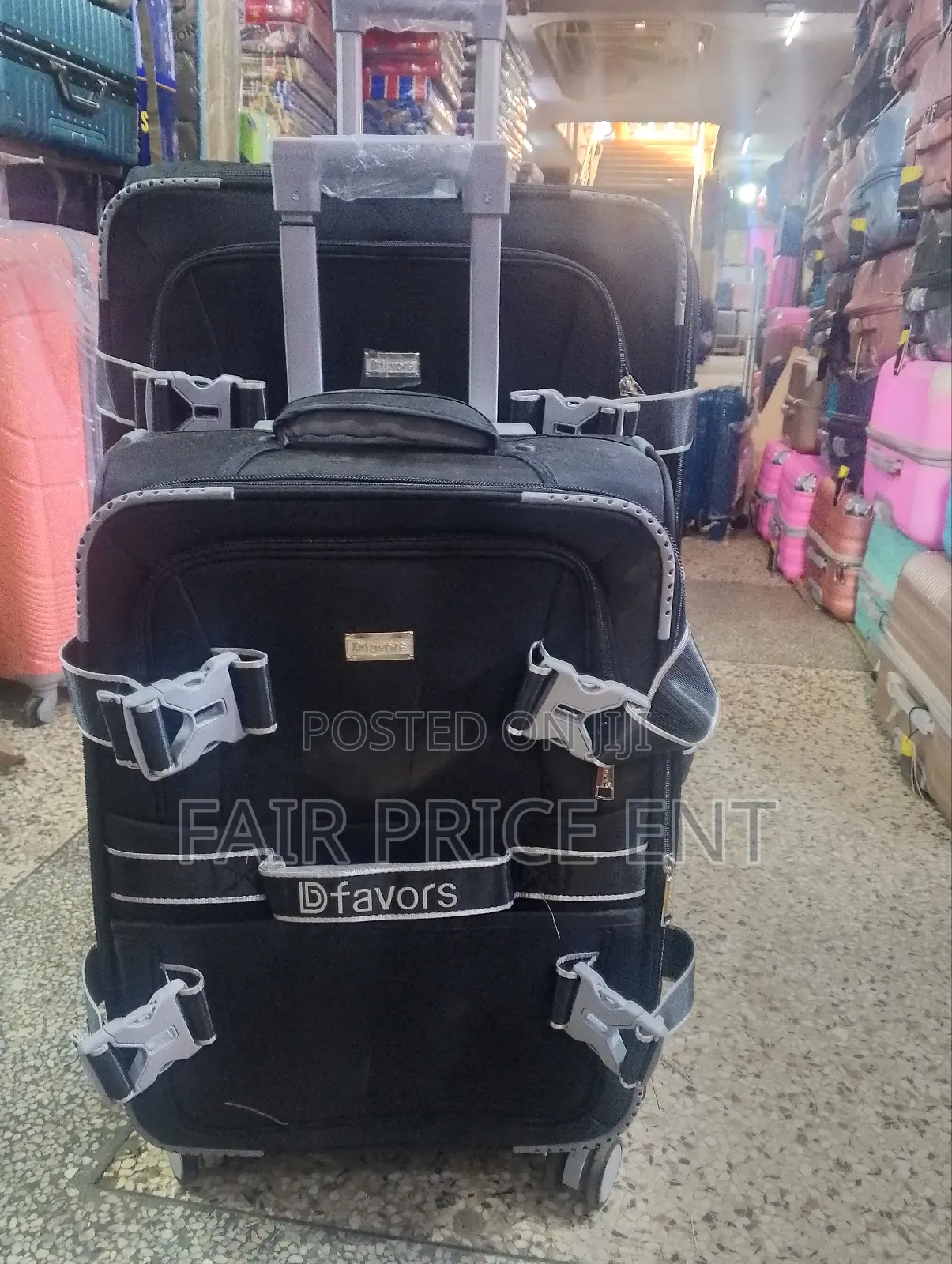 Original Cloth Suitcase. Medium.( Black)