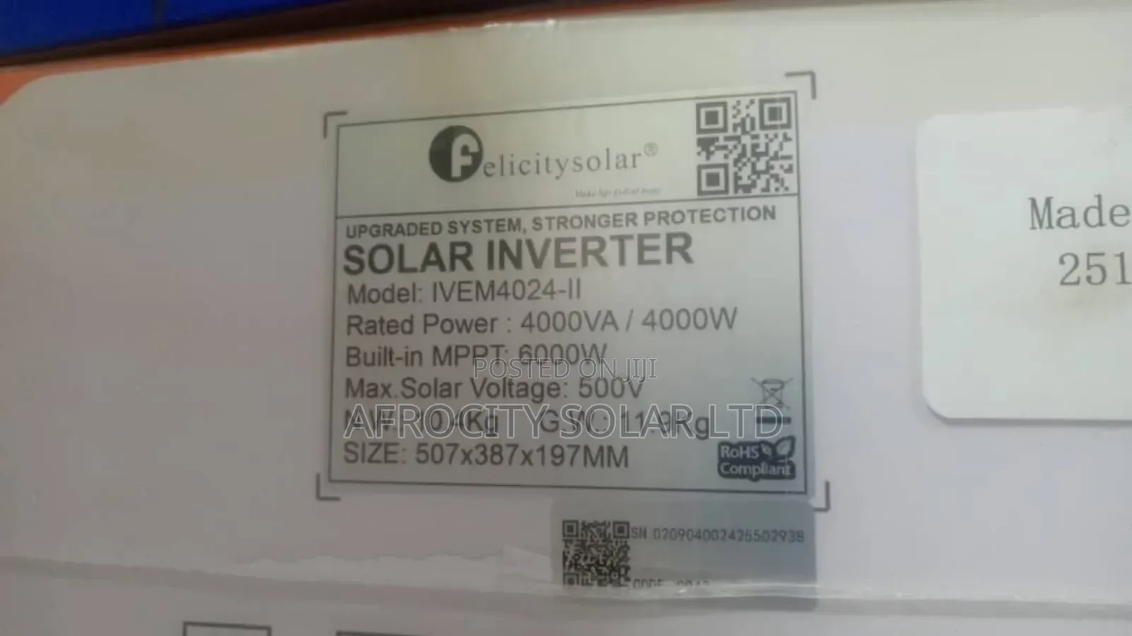 Hybrid 6000w/48v Felicity Inverter