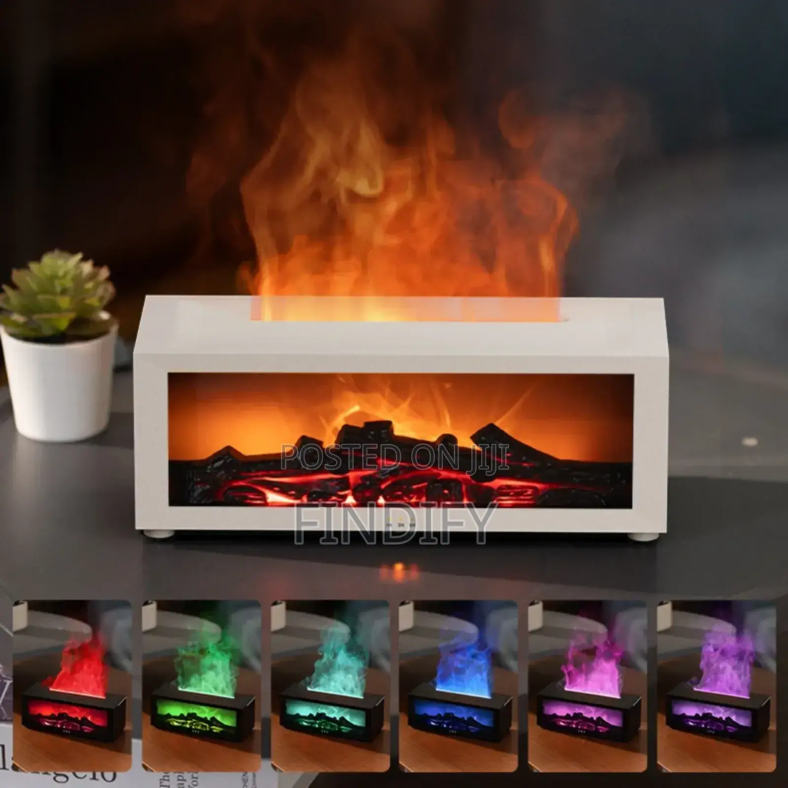 Aroma Fireplace Humidifier Oil Remote Control Desktop Silent Fireplace