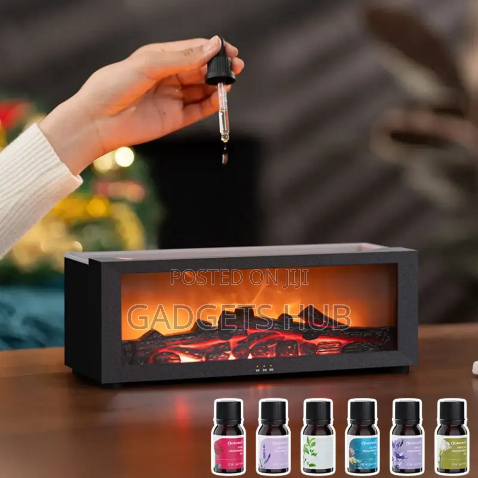 Aroma Fireplace Humidifier Oil Remote Control Desktop Silent Fireplace