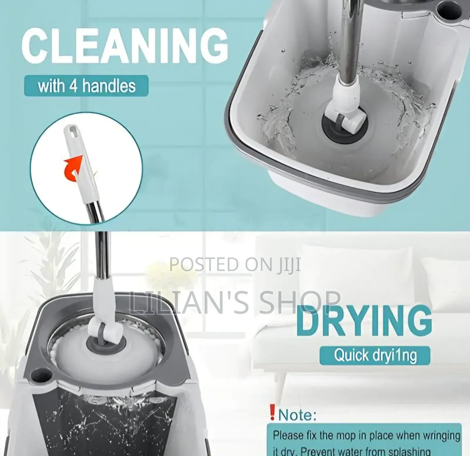 Easy Mop Wyl-34 Spin Mop and Bucket Cleaning System