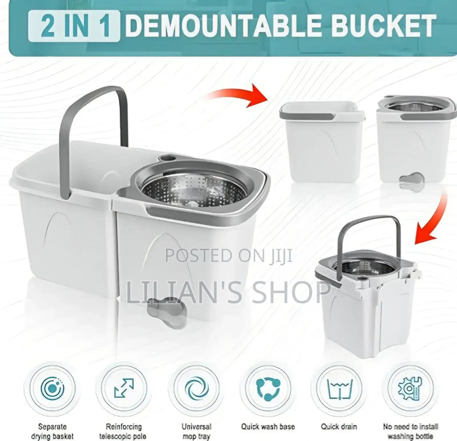 Easy Mop Wyl-34 Spin Mop and Bucket Cleaning System