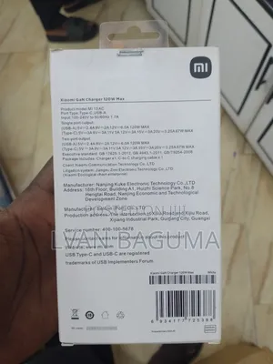 120 Watts Xiaomi Power Adapter / Charger - Type C