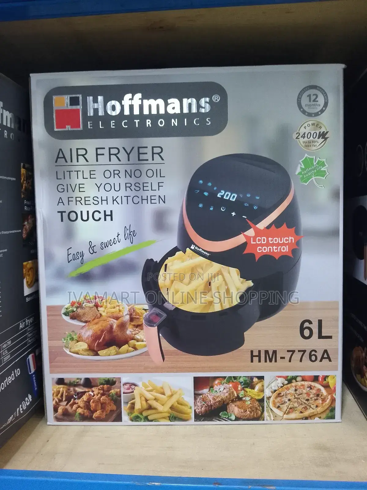 Hoffmans 6 L Air Fryer (Hm-776a) - 2400w, 1 Year Warranty