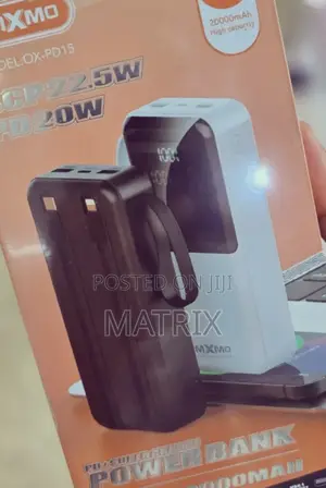 Omxmo Power Bank 20000mah Super Fast Charging With 2 Lines