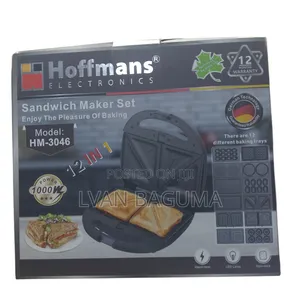 Hoffmans Sandwich Maker Set 12 in 1 (Hm-3046) - 12 Months Warranty