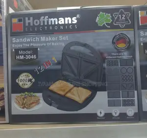 Hoffmans Sandwich Maker Set 12 in 1 (Hm-3046) - 12 Months Warranty