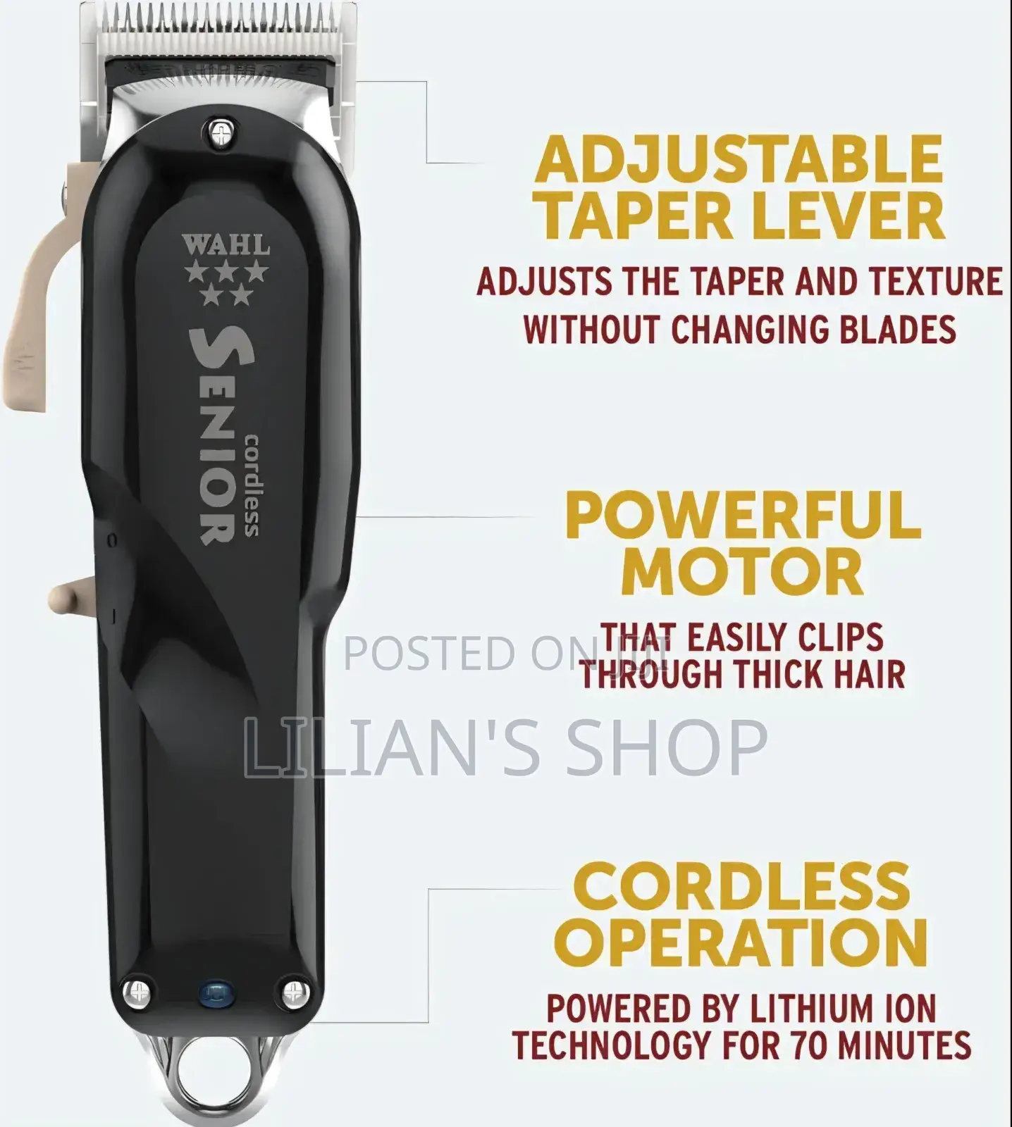 Wahl Professional 5 Star Series Cordless Senior Clipper.