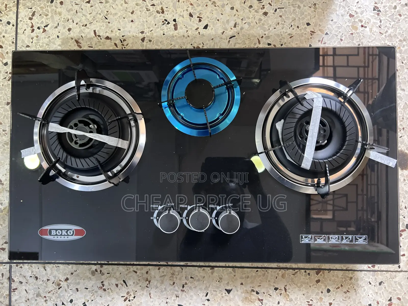 Bokko 3 Burner Glass Gas Hob