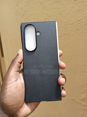 Samsung Galaxy Fold 7 Black Cover With Carbon Fibre Back