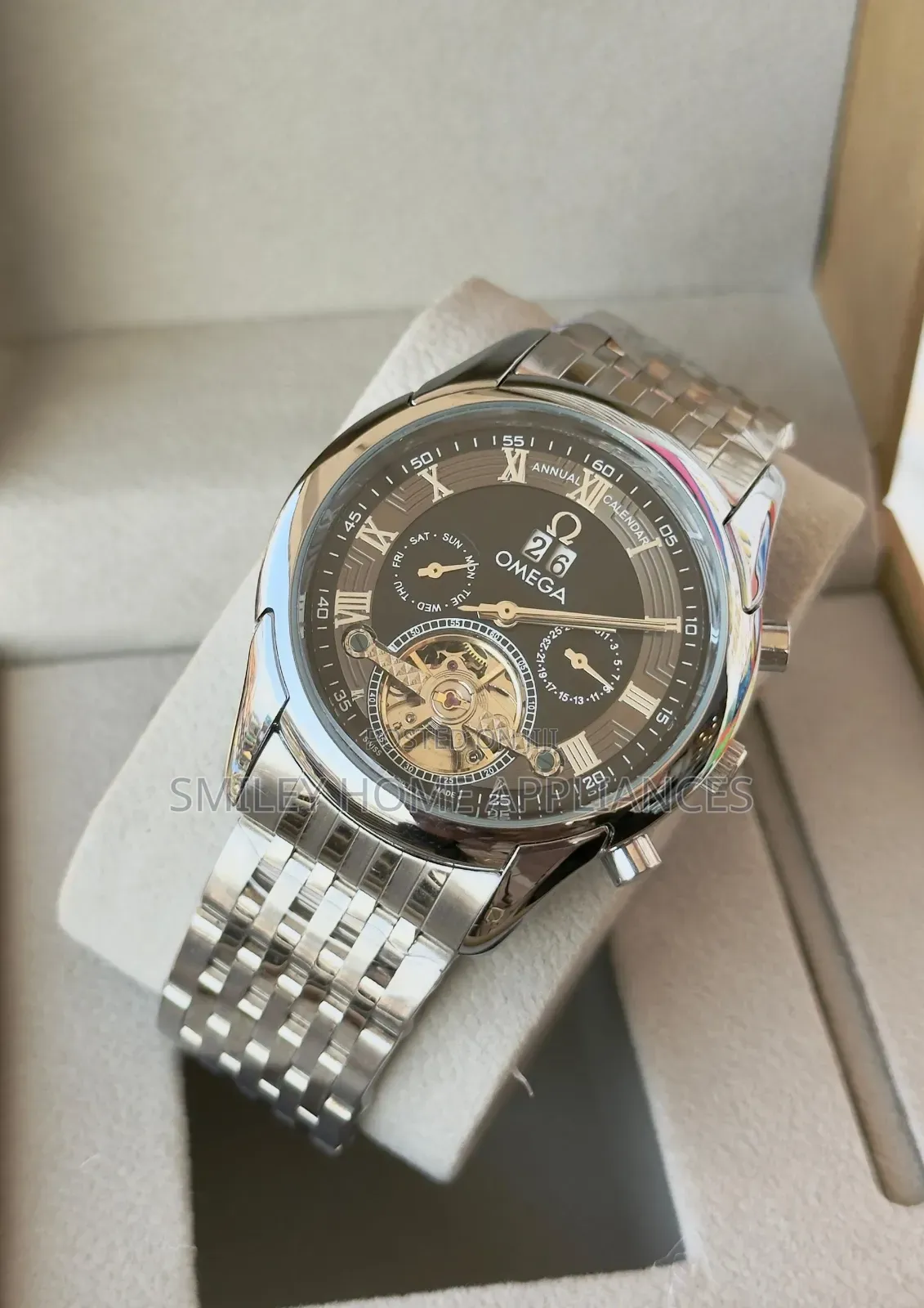 Brand New Omega Box Authentic Men's Mechanical Wrist Time Piece