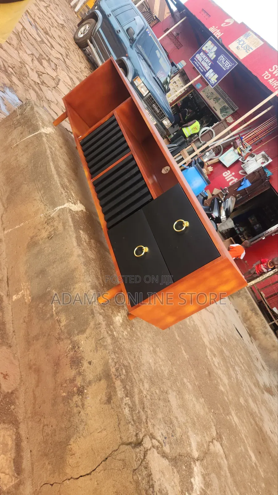 Brown and Black Tv Stand Unit 2mter Length