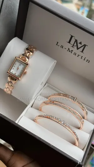 Rose Gold Women's La-Martin Valentines Wrist Time Gift Box at Discount