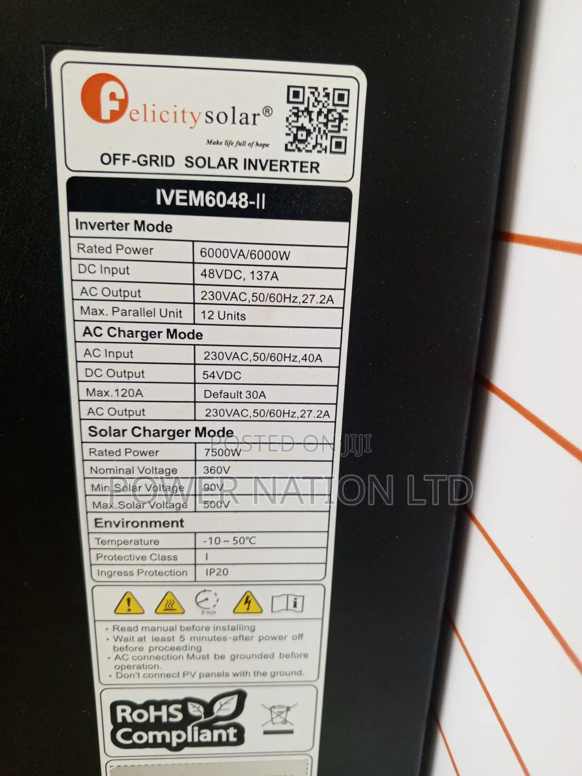 6000w 6kva 48v Felicity Hybrid Smart Inverter (Green Energy)