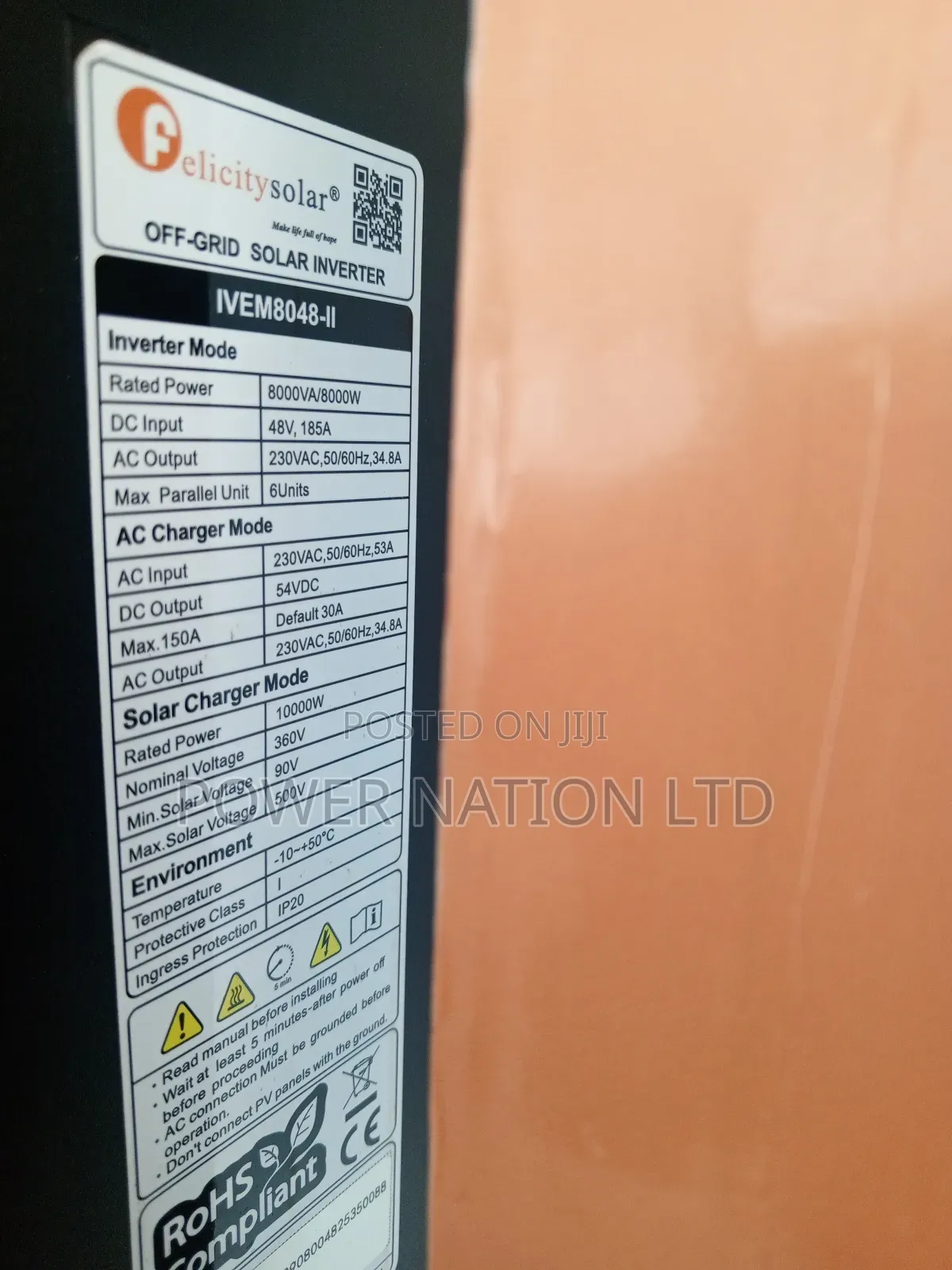 8000w / 8kva 48v Felicity Hybrid Smart Inverter (Green Energy)