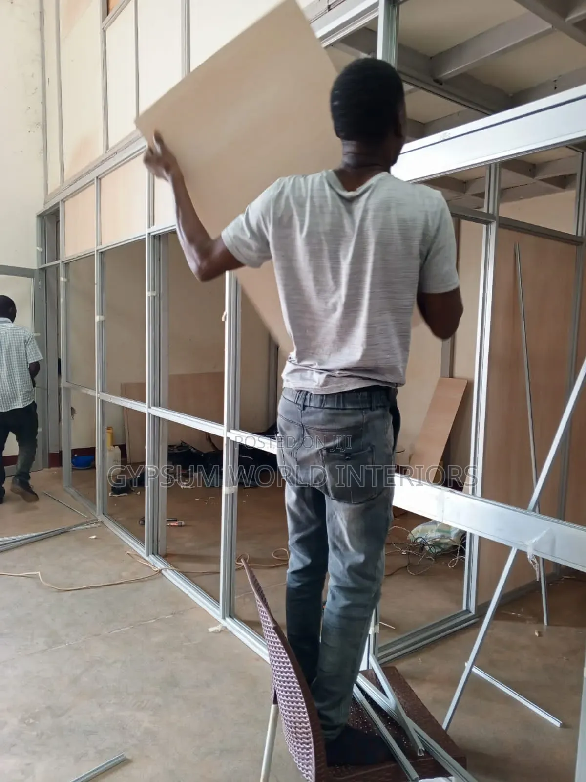 Aluminium Office Partitions Board and Glass