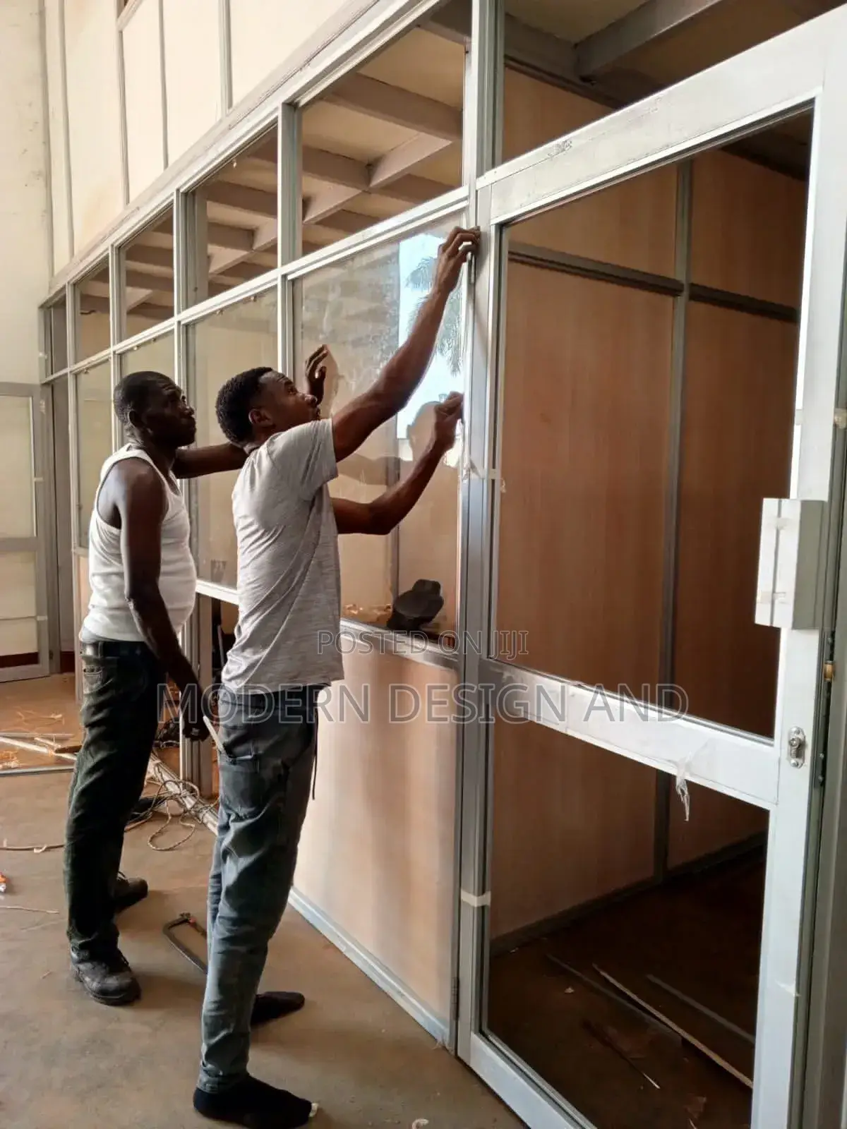 Aluminium Office Partitions Board and Glass