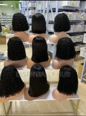 13*4 Bob Wigs 16 Inches Black