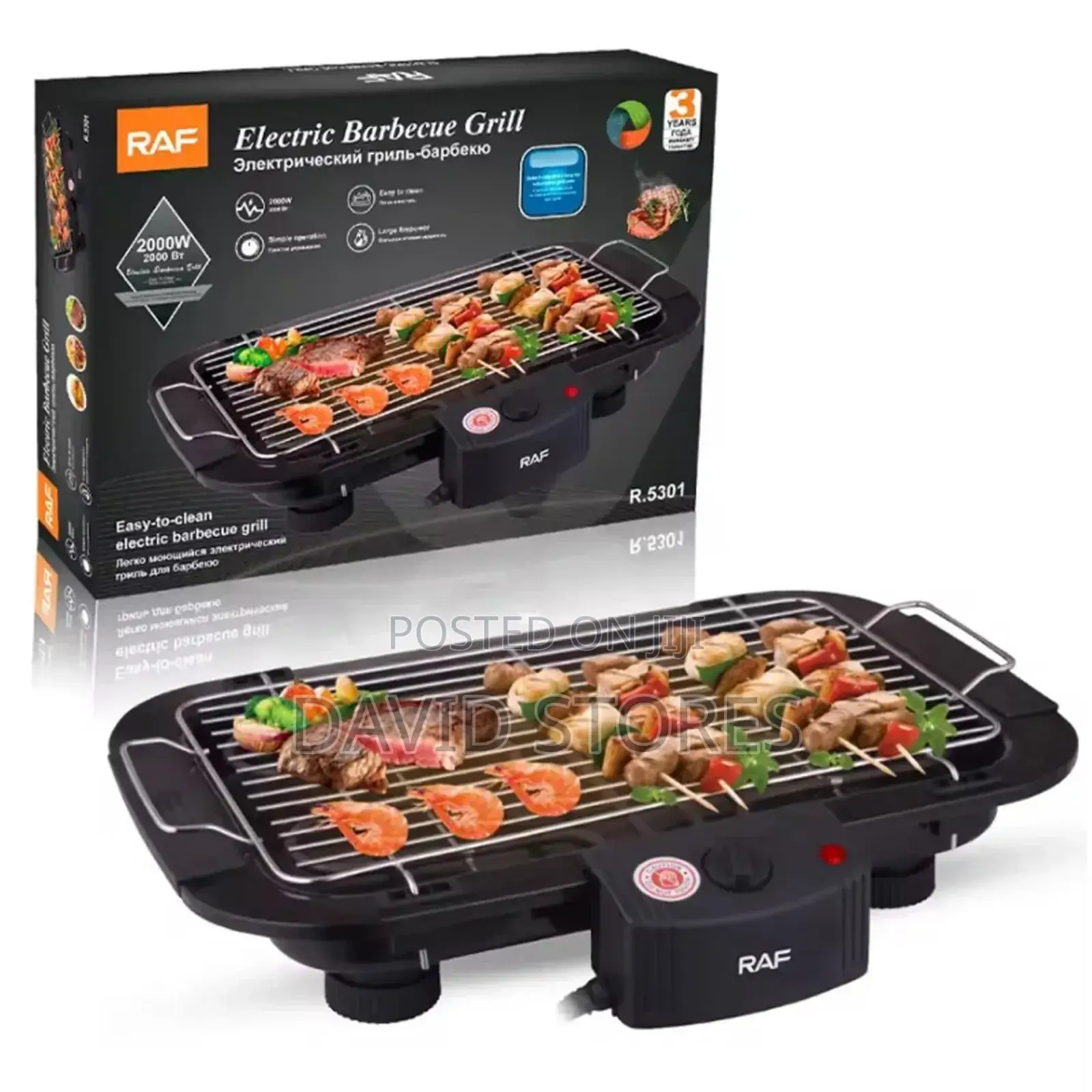 Raf R-5301 Electric Barbecue Grill – Easy, Fast Smokeless Grilling