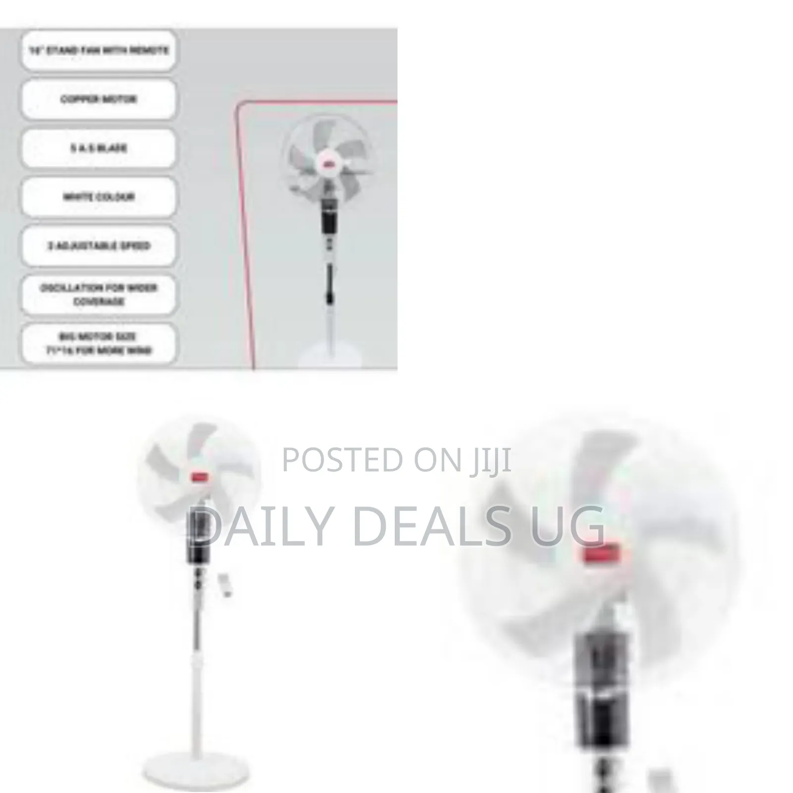 Onida Plus 16" Stand Office Oscillating Electric Fan