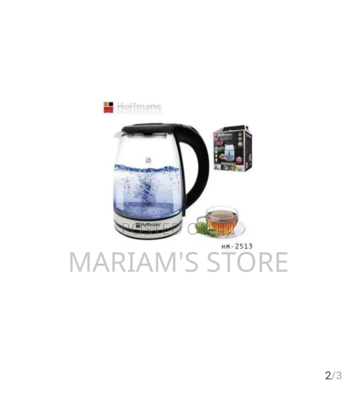 Hoffman Original 2l Glass Electric Kettle