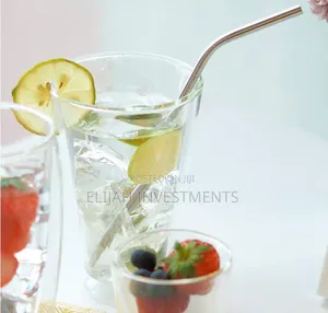 4pcs Reusable Metal Drinking Straws