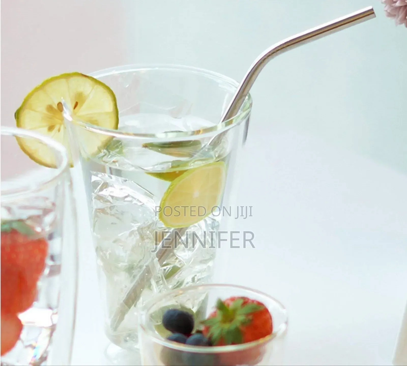 4pcs Reusable Metal Drinking Straws
