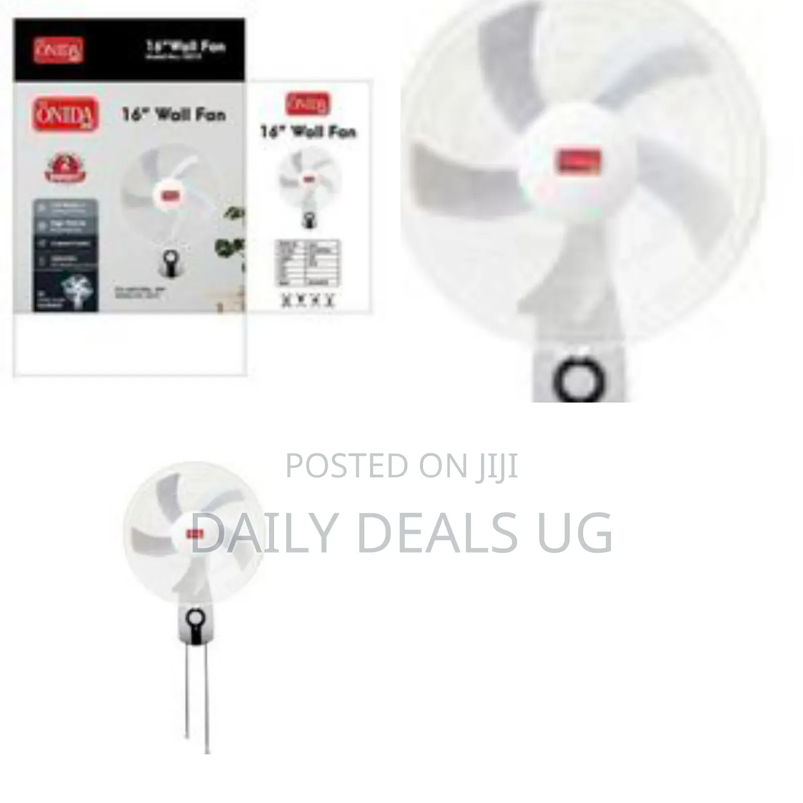 16-Inch Wall-Mounted Fan, Likely Branded as Onida