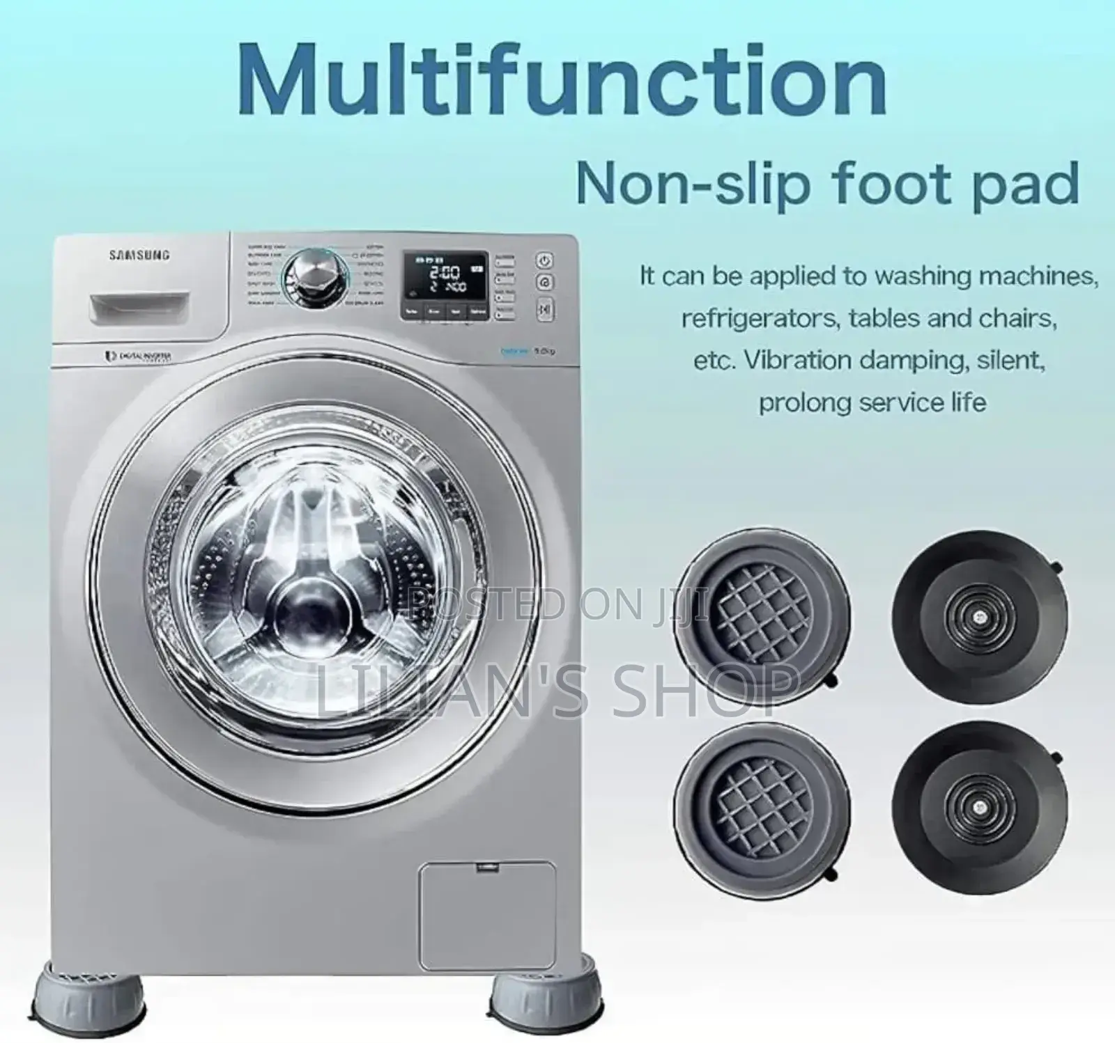4pcs Fridge and Washing Machine Anti Vibration Shock Pads