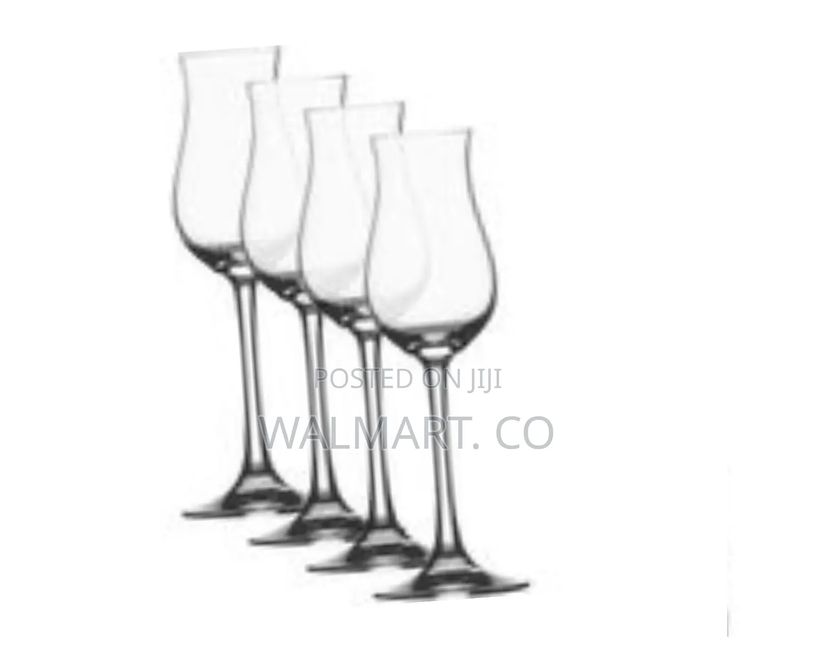 Set of 6 Stemmed Spirit Tasting Glasses Transparent