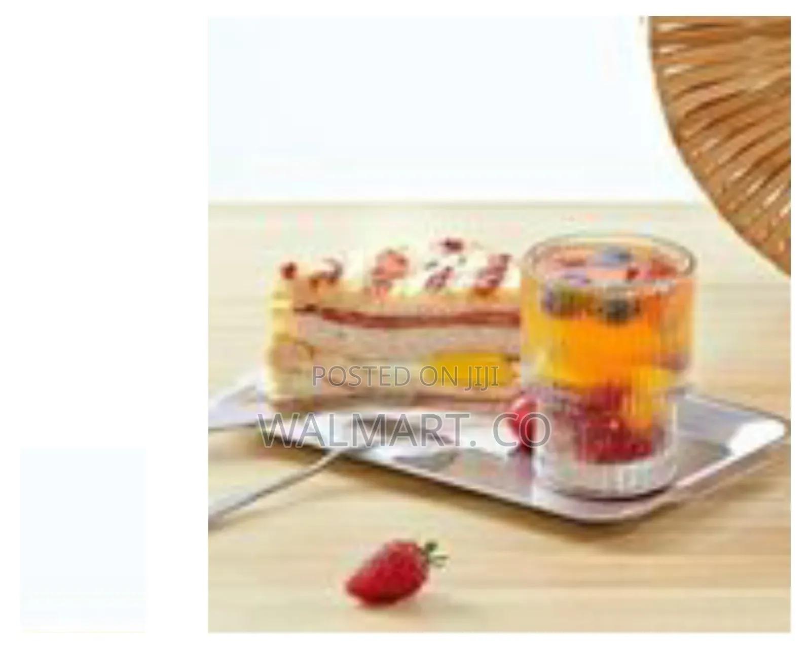 Set of 6 Ribbed Glass Tumblers-Transparent