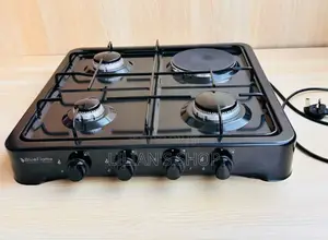 Blueflame 3-Gas + 1-Electric Hot Plate Table Top Cooker