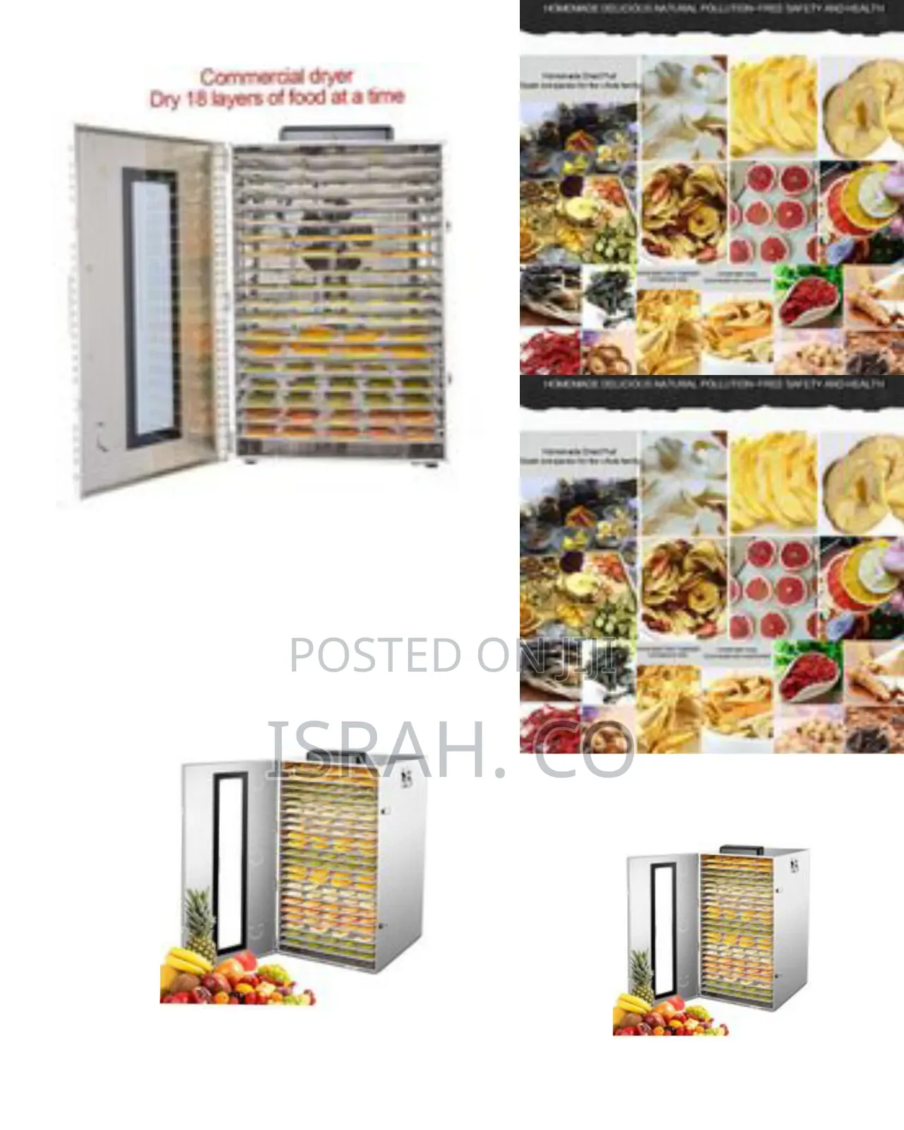 Stainless Steel 18 Tray Layers Food Dehydrator Dryer 1500w, 30-90°c